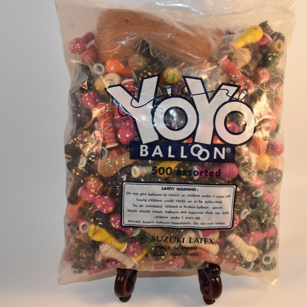Large Bag of 500 Assorted Suzuki Latex Japanese Yo Yo Balloons